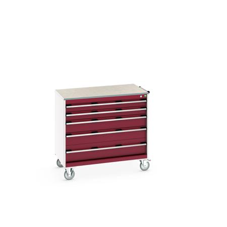 40402166-24V Bott, 5 Drawer Sheet Steel Floor Standing Cabinet, 1050 X 650 X 990mm
