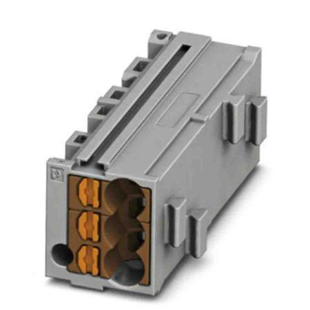 3270423 Phoenix Contact PTMC Series PTMC 1,5-3 /BN Pluggable Terminal Block, 17.5A, 14 → 26 AWG Wire, Push In Termination