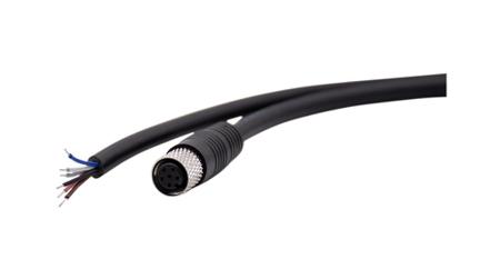RND-205-01151 RND Straight Female 6 way M8 to Straight Connector & Cable, 5m