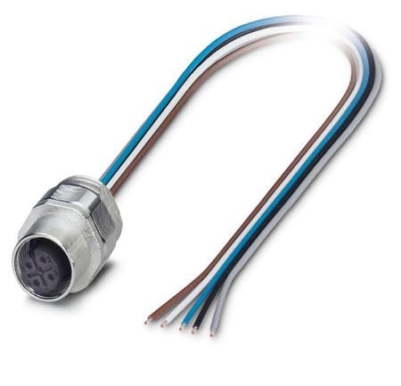 1671108 Phoenix Contact Circular Connector, 5 Contacts, Bulkhead Mount, M12 Connector, Plug, Female, IP67, SACC Series