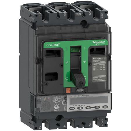 C25V35E100 Schneider Electric, ComPacT MCCB 3P 100A, Fixed Mount