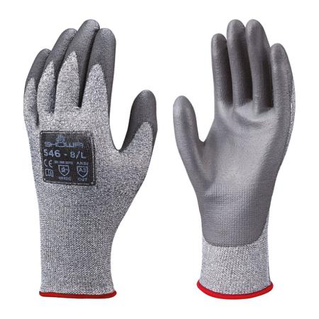 SHO5465 Showa 546 Grey HPPE, Polyester Abrasion Resistant, Cut Resistant Work Gloves, Size XXL, Polyurethane Coating