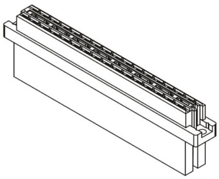 09040323213 HARTING 09 04 32 Way 5.08mm Pitch, Type D, 2 Row, Straight DIN 41612 Connector, Socket
