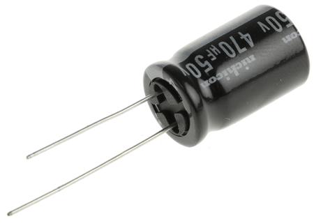 UVR1H471MHD Nichicon 470μF Aluminium Electrolytic Capacitor 50V dc, Radial, Through Hole -