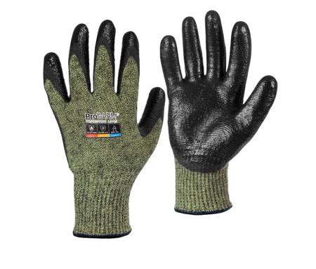 2707-KHA-09 ProGARM 2707 Green Work Gloves, Size L, Neoprene Coating