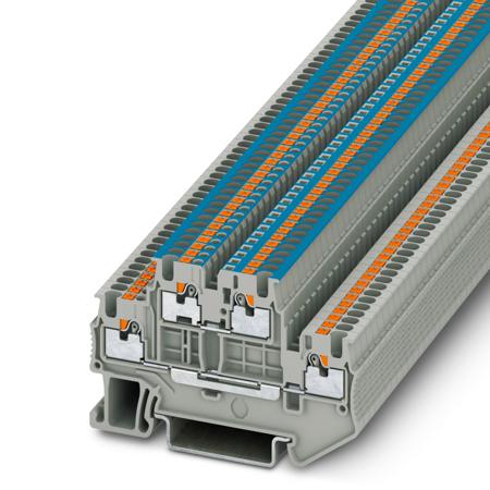 3208544 Phoenix Contact  PTTB 1.5/S-L/N Series Grey, 0.14 → 1.5mm², Push In Termination