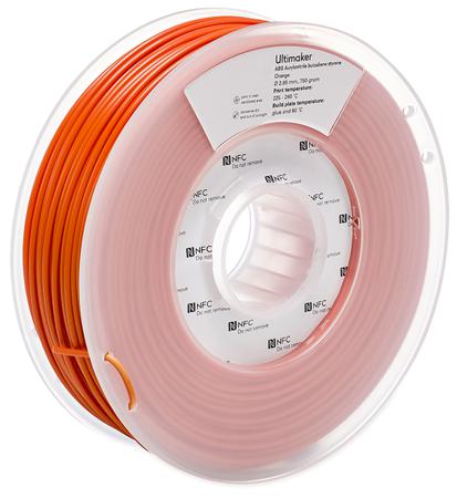 1628 Ultimaker 2.85mm Orange ABS 3D Printer Filament, 750g