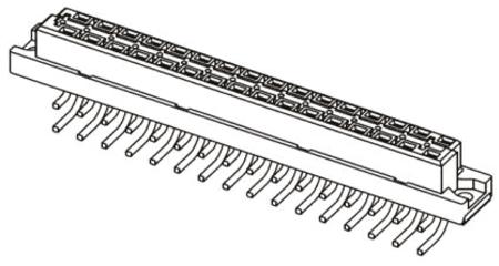09042326826 HARTING 32 Way 5.08mm Pitch, Type D Class C2, 2 Row, Right Angle DIN 41612 Connector, Socket