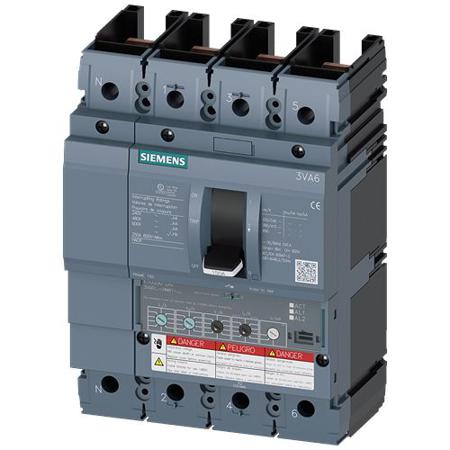 3VA6110-7HM41-0AA0 Siemens, SENTRON MCCB Molded Case Circuit Breaker 4P 100A, Breaking Capacity 100 kA, Fixed Mount