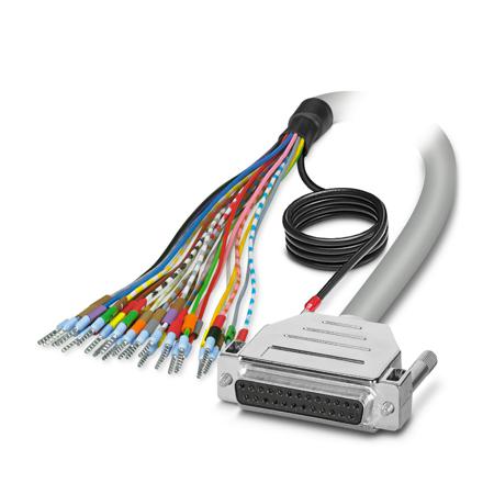 2926195 Phoenix Contact Female 25 Pin D-sub Unterminated Cable, 3m PVC, D25SUB Series