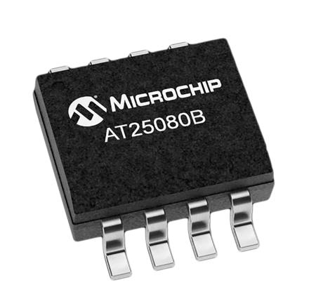 AT25080B-SSHL-T Microchip ,  8 kB EEPROM,  80 ns 8-Pin SOIC Serial-SPI
