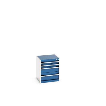 40010112.11V Bott 4 Cabinet, Steel, 600mm x 525mm x 525mm, Blue, Light Grey