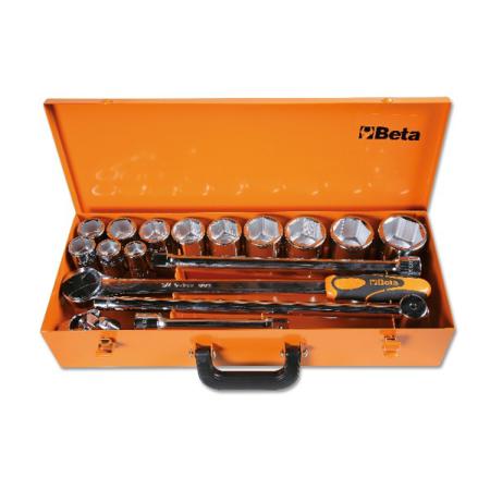 928AS/C12 BETA 17-Piece Imperial 3/4 in Standard Socket Set with Ratchet, 6 point
