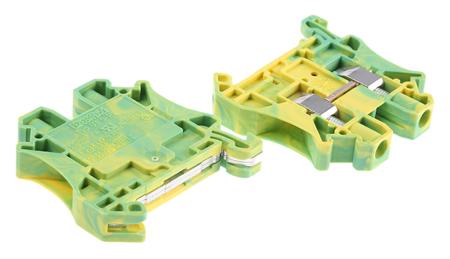 3044157 Phoenix Contact  UT 6-PE Series Green/Yellow, 0.2 → 10mm², Single-Level, Screw Termination, ATEX