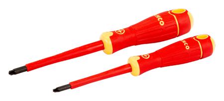 B220.012 Bahco Slotted Insulated Screwdriver, 2-Piece
