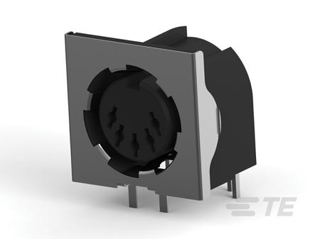 5212044-1 TE Connectivity 5 Pole Right Angle Din, 7.5A, 250 V ac, Keyed