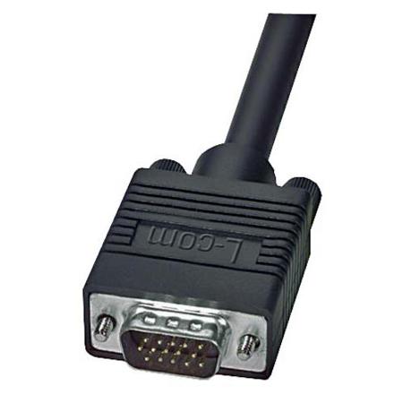 CTL3VGAMM-20B L-Com Male 15 Pin D-sub to Male 15 Pin D-sub SVGA Cable, 20ft Black