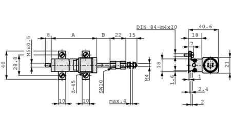 TS-0075 Novotechnik TS Series Linear Potentiometer Position Sensor, Voltage Divider Signal, Round Type