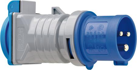 1080991 brennenstuhl, 1080 IP54 Blue Cable Mount 3P Industrial Power Connector Adapter Plug, Socket, Rated At 16A, 250 V