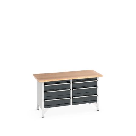 41002031-19V Bott 41002031.19V Sheet Steel Workbench, 840mm x 750mm x 1500mm