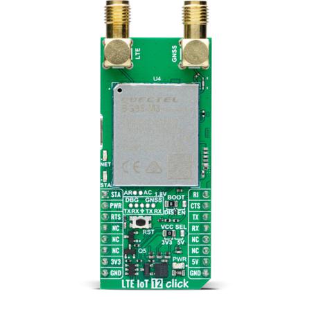 MIKROE-6311 MikroElektronika Multi Mode Data Only LTE Cat M1 or Cat NB2 or EGPRS Module With Integrated GNSS From Quectel BG95-M3
