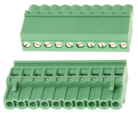 1792320 Phoenix Contact, 5.08mm Pitch, MVSTBR 2.5/10-ST-5.08, 10 Way, Pluggable Terminal Block, Plug, Cable Mount, Screw
