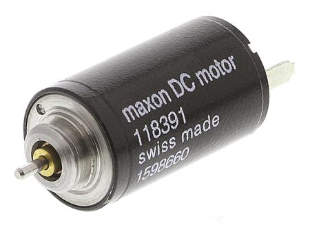 118391 Maxon Brushed DC Motor, 0.75 W, 12 V dc, 0.746 mNm, 11600 rpm, 1mm Shaft Diameter