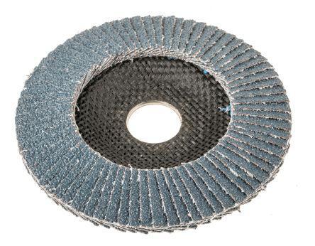 851-7666 RS Pro Zirconia Aluminium Coarse Flap Disc, P40 Grit, 13300rpm, 115mm x 22mm Bore