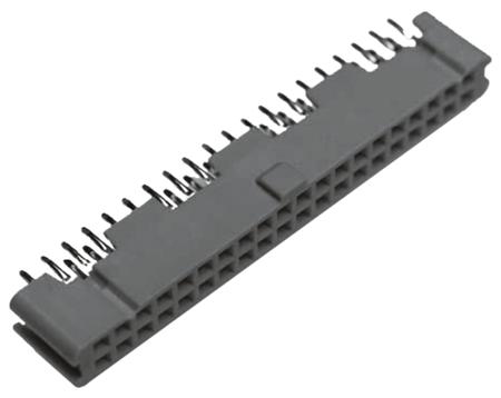 9134-4500PL 3M 9100 Series Straight Through Hole Mount PCB Socket, 34-Contact, 2-Row, 2.54mm Pitch, Solder Termination