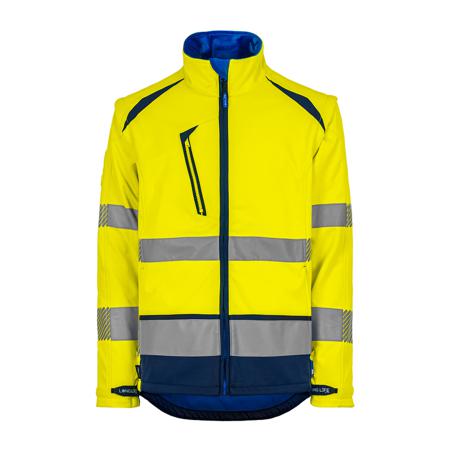 BLOUSLGH01JMS T2S BLOUSLGH01 Yellow/Navy Unisex Hi Vis Softshell, S
