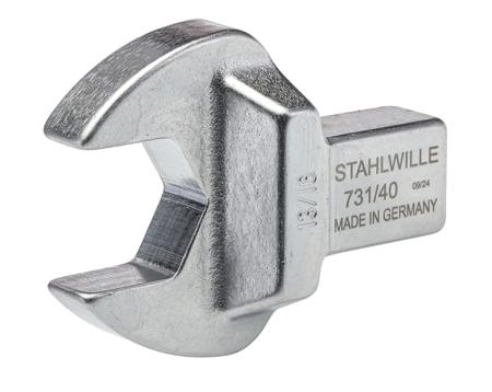 58614042 STAHLWILLE 731 Series Open Ended Insert Insertion Wrench, 50 mm, 14 x 18mm Insert, Chrome Plated Finish