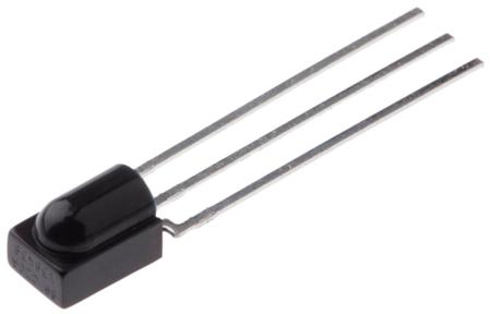 TSOP38438 Vishay , 38kHz IR Receiver, 950nm, 45m Range, Through Hole, 5 x 4.8 x 6.95mm