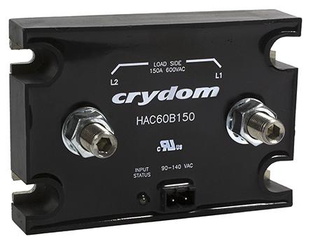HAC60D150H Sensata Crydom HAC Series Solid State Relay, 150 A rms Load, Panel Mount, 660 V ac Load, 32 V dc Control