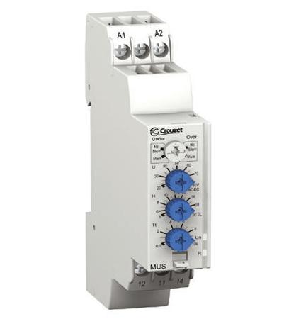 84872141 Crouzet Voltage Monitoring Relay, 1 Phase, SPDT, 20 → 80V ac/dc, DIN Rail