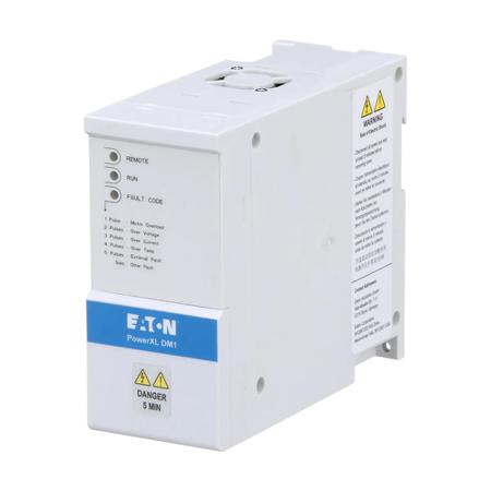 3-5017-006A-DM1-323D0EB-N20B-EM Eaton Inverter Drive, 0.55 kW, 3 Phase, 230 V ac, 3 A, DM1 Series