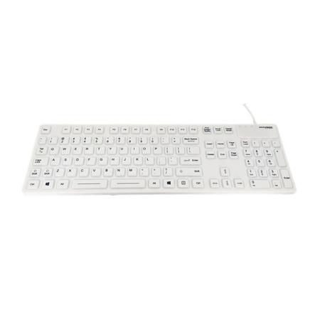 KYBNA-SIL105WHUS Ceratech  Wired PS/2, USB Medical Keyboard, QWERTY (US), White