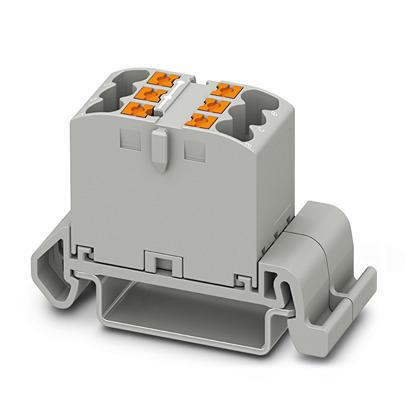1221481 Phoenix Contact Distribution Block, 6 Way, 2.5mm², 22.5A, 440 V, Grey