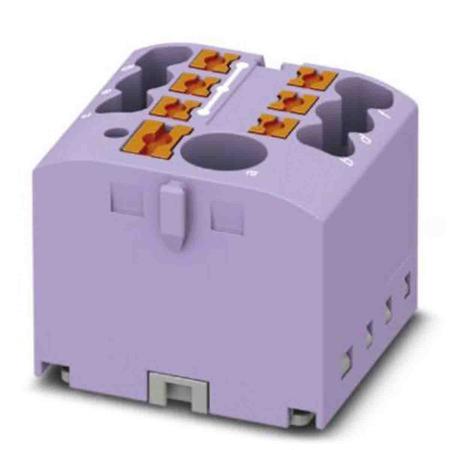 3273346 Phoenix Contact Distribution Block, 7 Way, 4mm², 24A, 450 V, Violet