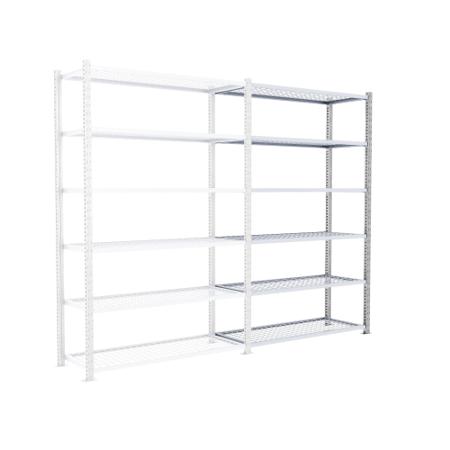 BTSPRI251240GRIS1 Manorga Galvanised Sheet Steel Storage Rack System Shelving System, 2500mm x 1250mm