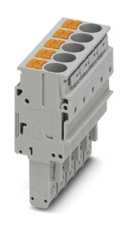 3061606 Phoenix Contact, PP-H 6/ 5, Pluggable Terminal Block, Plug, Push In Termination,