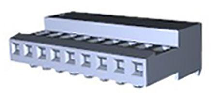 640440-9 TE Connectivity MTA-100, 2.54mm Pitch, 9 Way, 1 Row Female Right Angle Connector Housing
