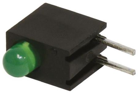 H101CGD Bivar , Green Right Angle PCB LED Indicator, Through Hole 2.8 V