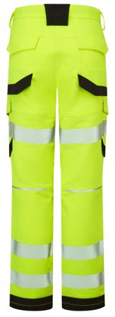 LFE971-14T PULSAR LFE971 Yellow Water Repellent Hi Vis Trousers, 14in Waist Size