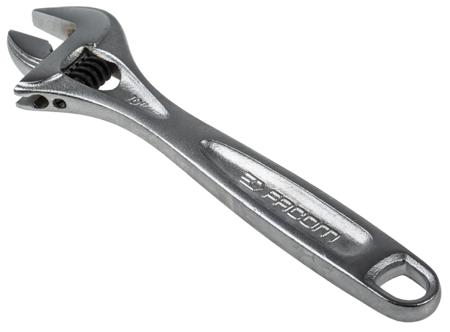 113A.10C Facom Adjustable Spanner, 255 mm Overall, 30mm Jaw Capacity, Metal Handle