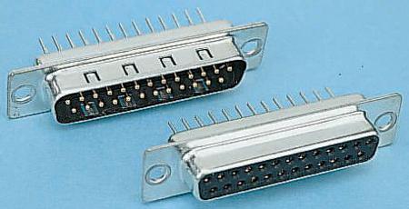 09670375654 HARTING 37 Way Through Hole D-sub Connector Plug, 2.76mm Pitch
