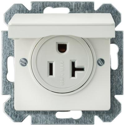 5UB1535 Siemens 5UB15 White 3 Gang Electrical Socket, 3 Poles, 20A, NEMA 5-20R