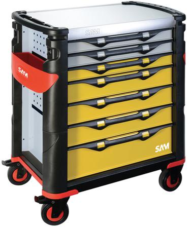 417HREN SAM 7 Drawer Stainless Steel Wheeled Drawer