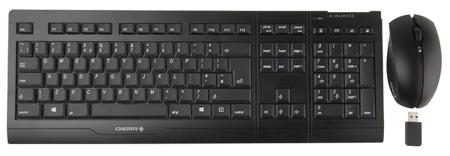JD-0410GB-2 Cherry B.Unlimited 3.0 Wireless Keyboard and Mouse Set, QWERTY (UK), Black