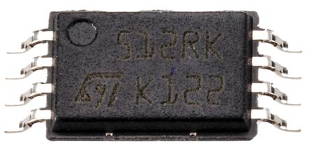 M95512-RDW6TP STMicroelectronics ,  512 kB Serial EEPROM,  80 ns 8-Pin TSSOP SPI