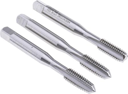 E500 8.0 X 1.25 3FL SET3 Dormer Tap Set HSS 3-Piece M8 Thread